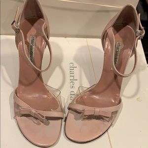 Charles David Pink side bow Sandals